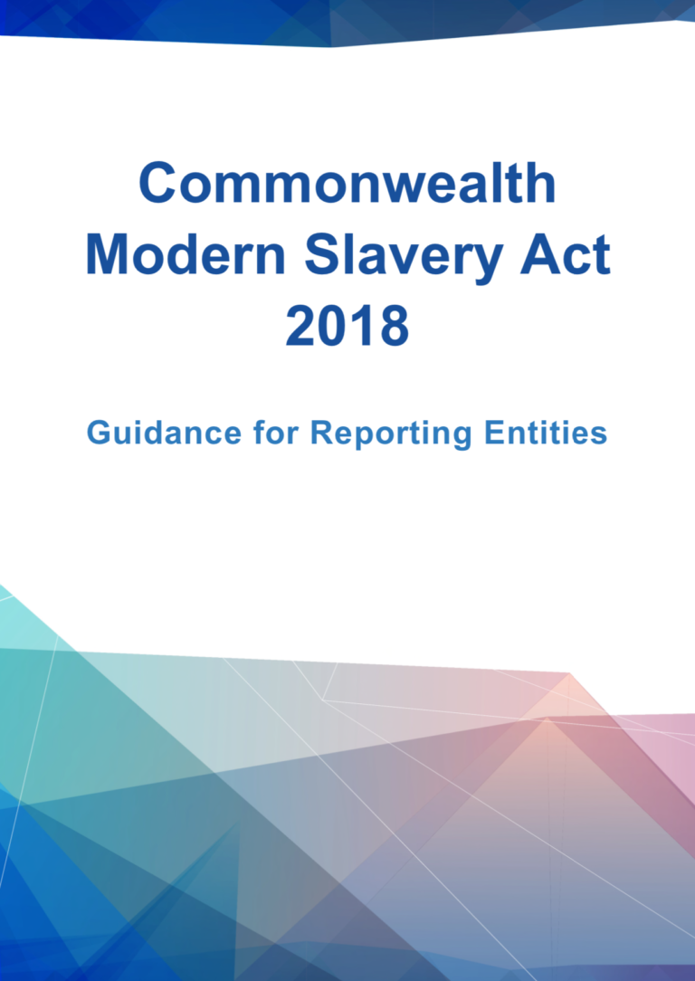 Commonwealth Modern Slavery Act 2018 Guidance for Reporting Entities